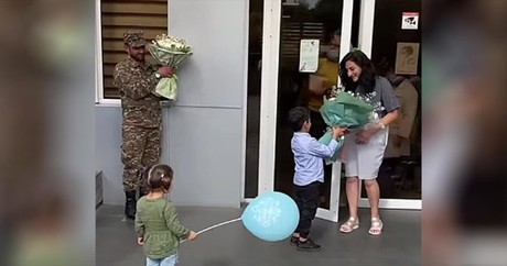Military Husband Surprises Wife At Hospital After She Gave Birth Alone