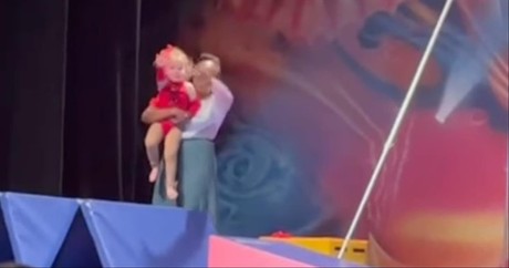 Toddler Excitedly Searches For Daddy Before Big Performance