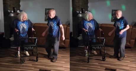 Elderly Couple Moves and Grooves to Pat Benatar's 'Hit Me With Your Best Shot'