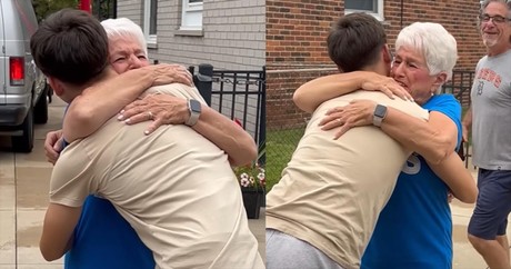 Marine and Grandmother Share a Beautiful, Tearful Reunion