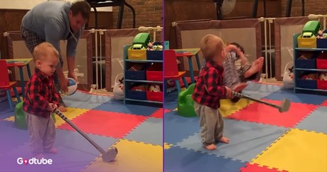 This Little Golfer Just Proved Golf Is a Contact Sport
