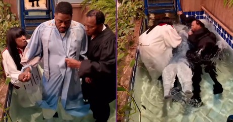 Baptism Takes Unexpected Turn When the Pastor Takes a Tumble