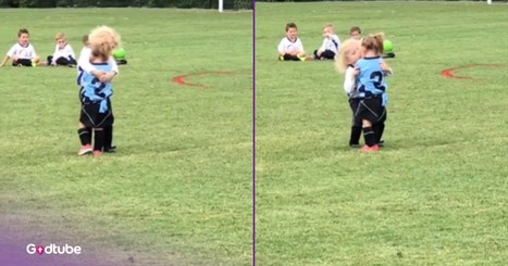 Tiny Competitors Share Adorable Moment on the Playing Field