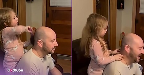 Little Girl’s Funny Take on Dad’s Hairstyle Will Leave You Laughing