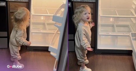 Youngster has Hilariously Unexpected Reaction After Seeing Empty Fridge
