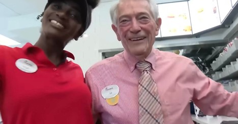 92-Year-Old Chick-fil-A Employee Credits the Lord for His Trademark Kindness