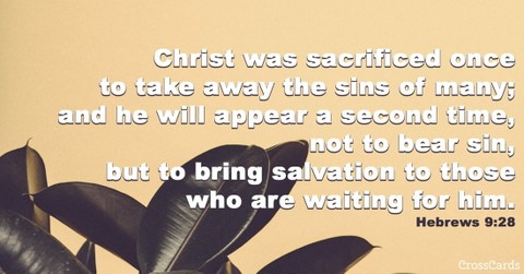 Hebrews 9:28