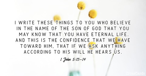 1 John 5:13-14