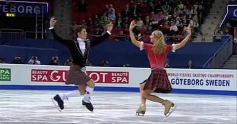 Brother-Sister+Duo+Perform+Scottish+Ice+Skating+Routine