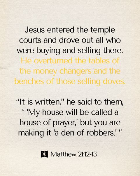 Matthew 21:12-13