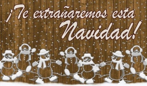 ¡Te extrañaremos esta Navidad!