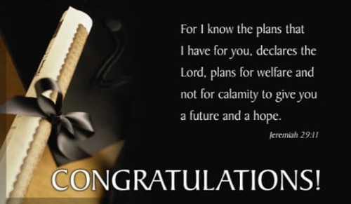 Congrats! Jeremiah 29:11