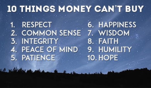 10 things that can't be bought