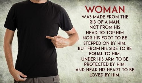 Eve was made from a rib on purpose...