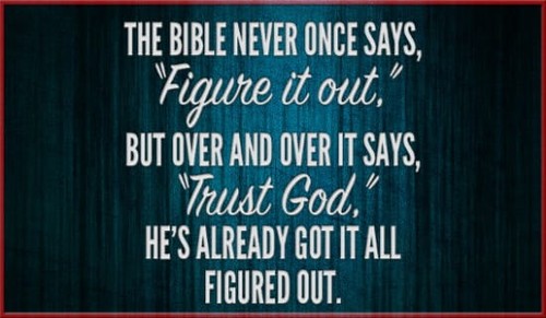 Trust God!
