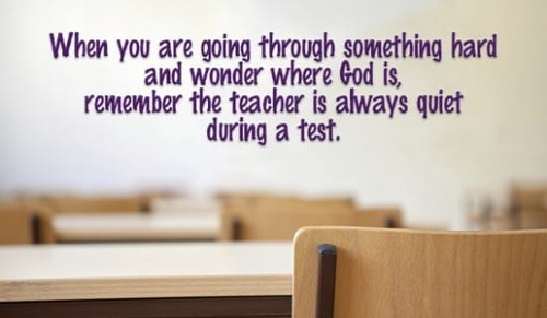 What's the teacher doing during a test?