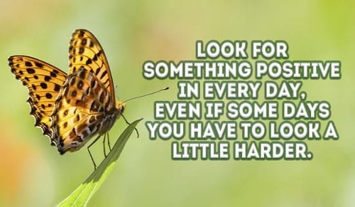 Look for something POSITIVE :D