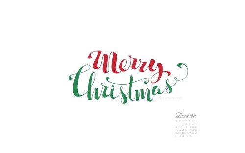 December 2015 - Merry Christmas Handwritten