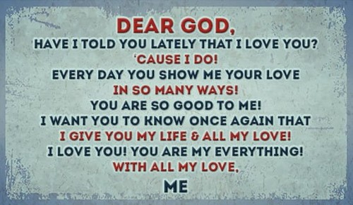I LOVE YOU GOD!