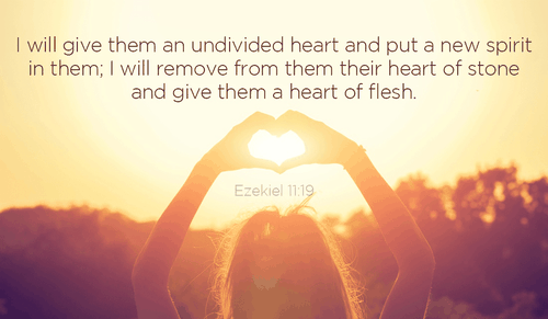 Only God can remove the coldness and sin of our hearts - Ezekiel 11:19