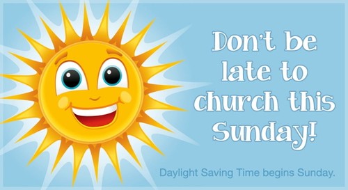 Don't Be Late to Church this Sunday!