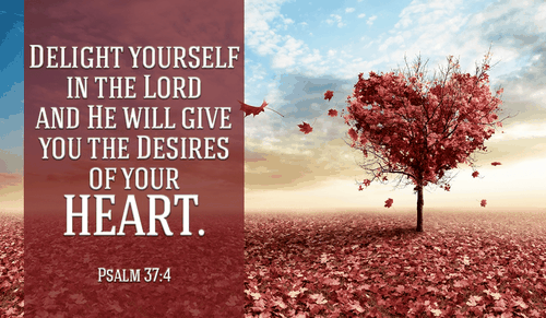 If you delight yourself in the Lord, what would your desires be? - Psalm 37:4