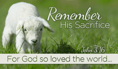 He was GOD's lamb, given for us.