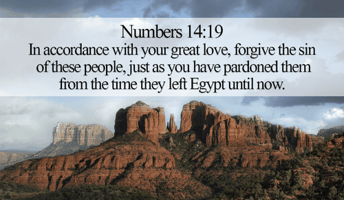 God has pardoned many people, learn from Him! - Numbers 14:19