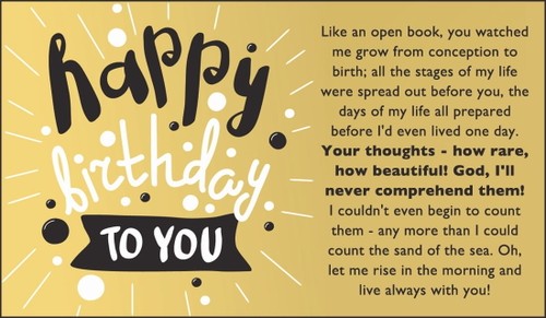 Happy Birthday - Psalm 139 MSG