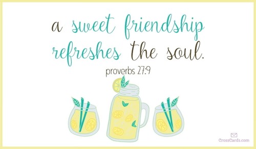 A Sweet Friendship Refreshes the Soul 