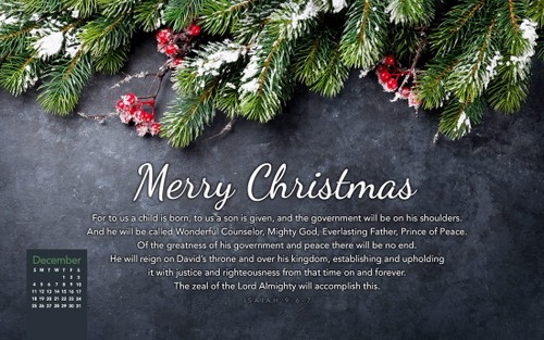 December 2016 - Isaiah 9:6-7