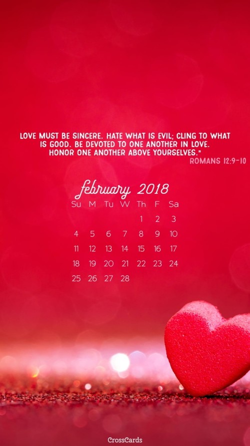 February 2018 - Romans 12:9-10