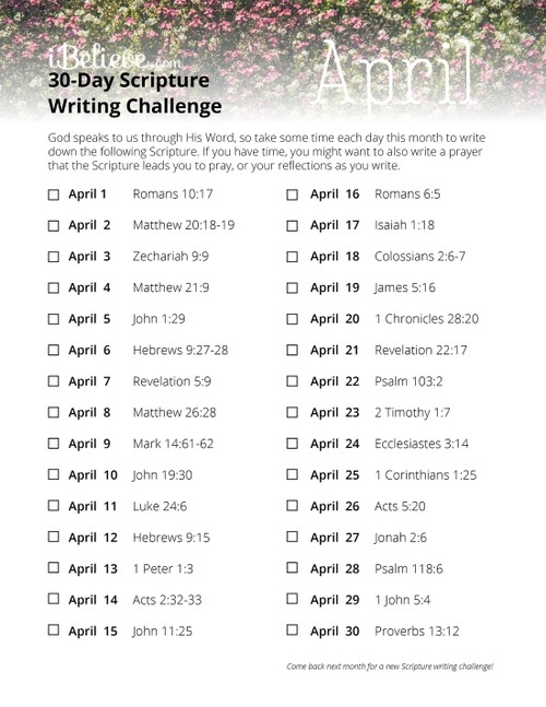 Free Printable Scripture Writing Guides - Meditate on Bible Verses