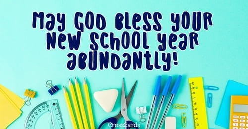 Back to School Blessings ecard, online card