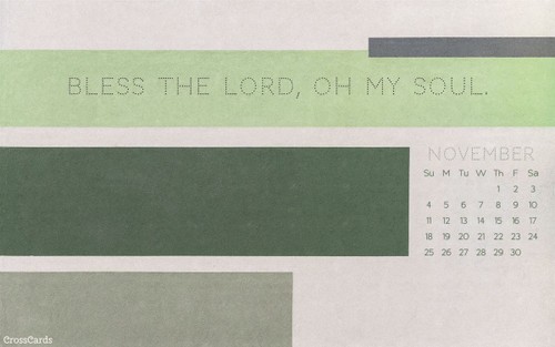 November 2018 - Bless the Lord