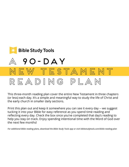 A 90-Day New Testament Reading Plan