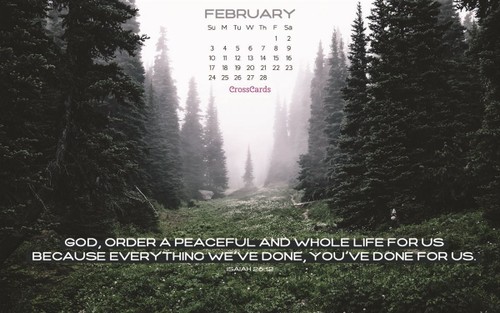 February 2019 - Isaiah 26:12