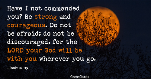 Joshua 1:9 ecard, online card