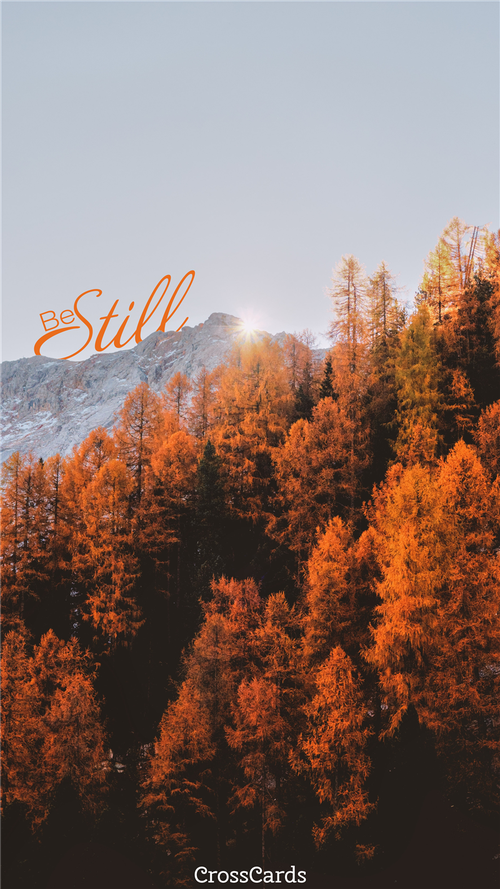 Be Still Fall Leaves ecard, online card