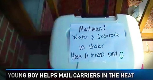 8-Year-Old's Act Of Kindness Touches Mailman