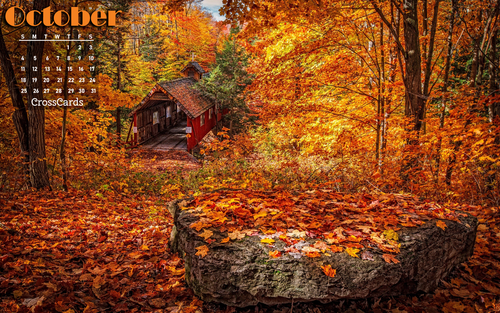 Beautiful October Desktop & Mobile Wallpaper - Free Backgrounds