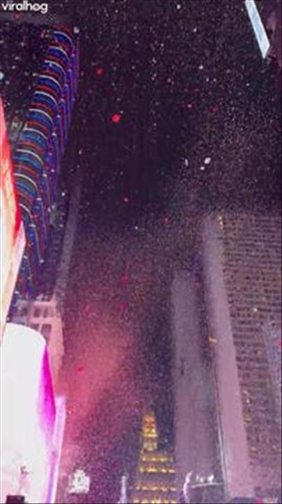 Confetti Flying in the Sky on NYE