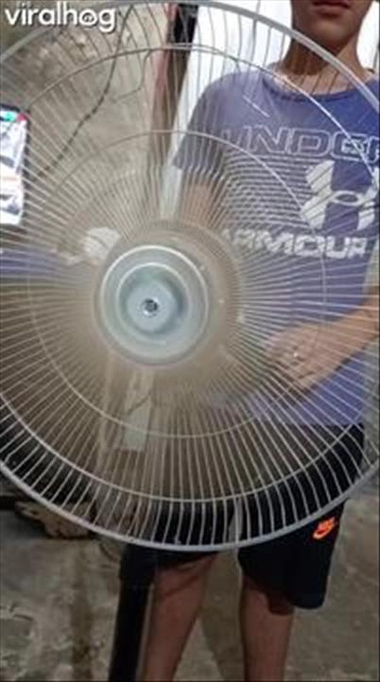 Women Gets Creative in Fixing Her Fan