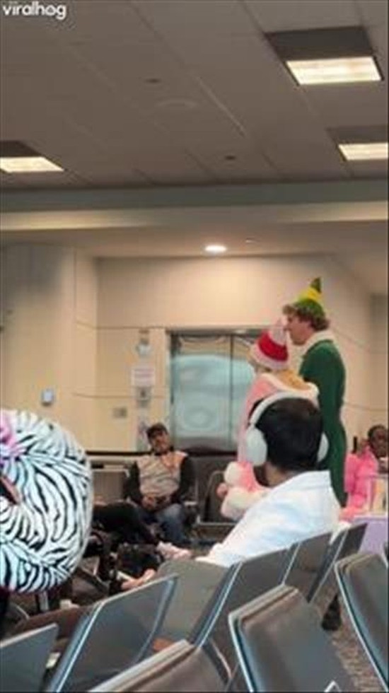 Buddy the Elf Spotted at Chicago Midway Airport During the Holidays
