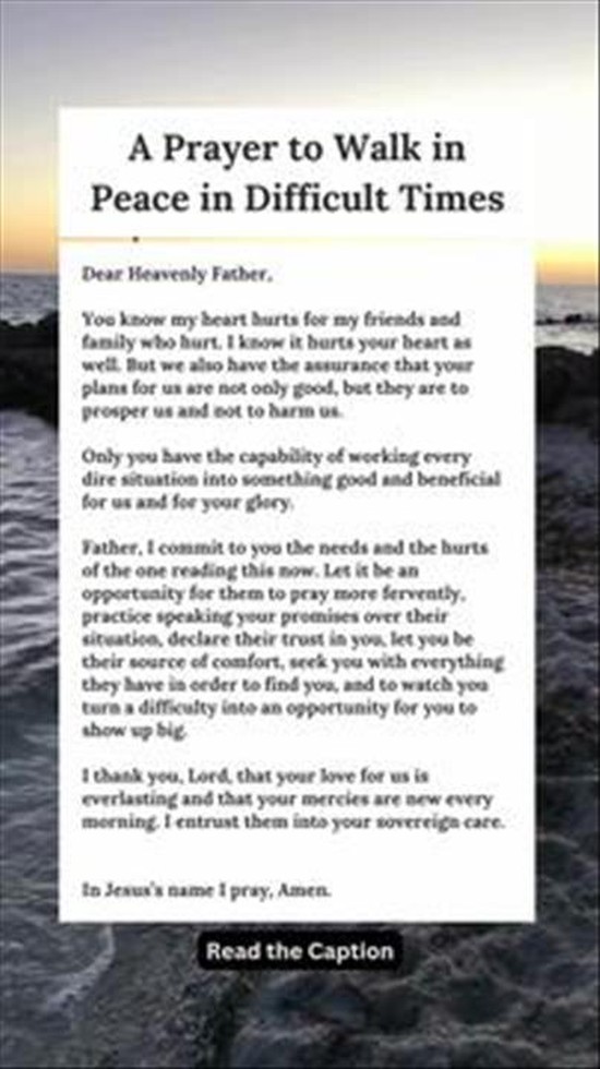 A Prayer to Walk in Peace in Difficult Times