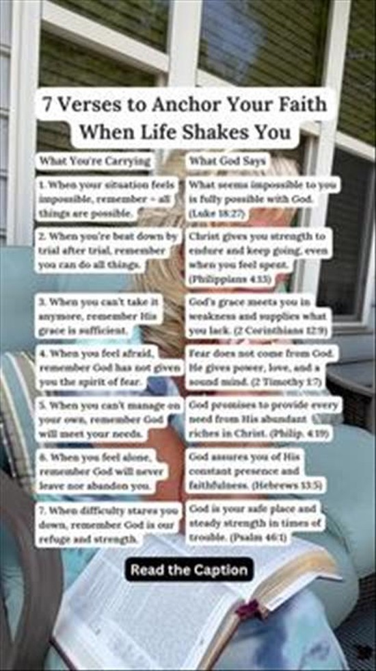 7 Verses to Anchor Your Faith When Life Shakes You