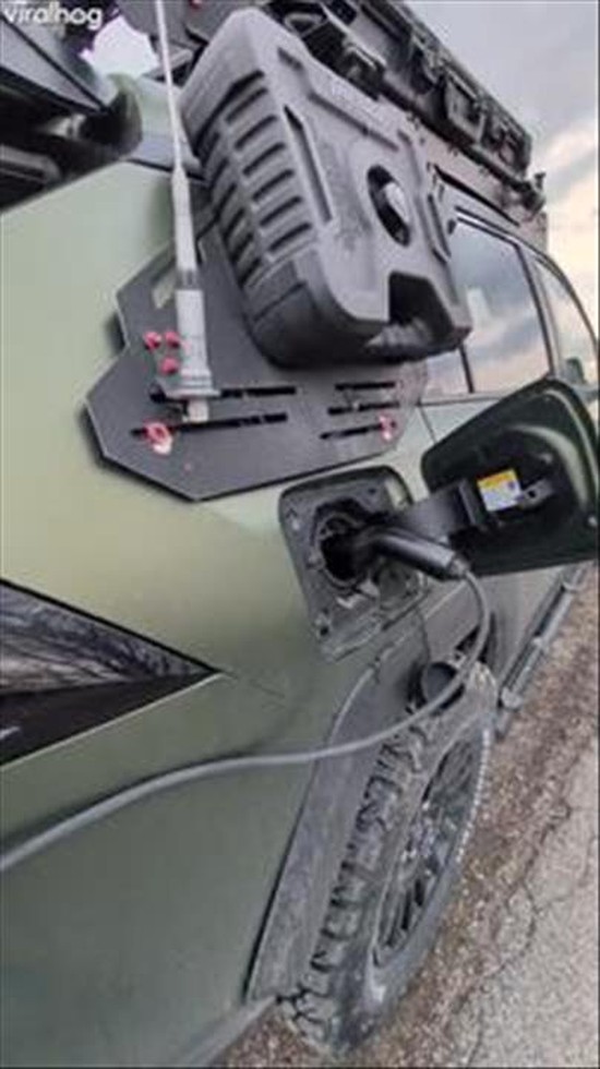 Wind Generator Charges Electric Vehicle