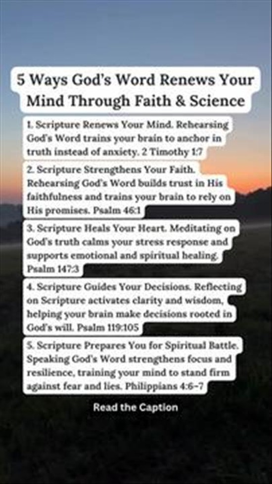 5 Ways God's Word Renews Your Mind Through Faith & Science