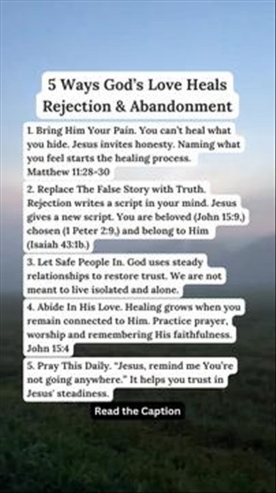 5 Ways God's Love Heals Rejection and Abandonment