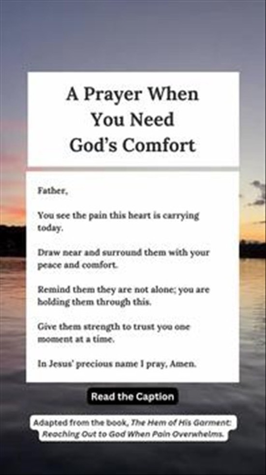 A Prayer When You Need God's Comfort
